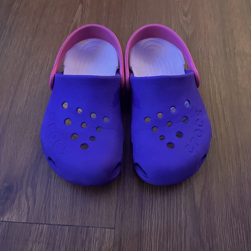 O.G Purple and Pink Crocs Toddler